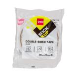 Deli Transparent Strong Adhesive Double Sided Tape for Wood, Paper, Plastic, Glass, Metal, Pack of 1