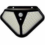 GIGAWATTS GW-602 102 LED Solar Wall Light Approved IP44 Double Sided Exterior Security Night Lamp with 5.5V Panel & 1200 mAh Battery for Outdoor Garden Patio (Pack of 1, Cool White)