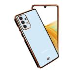 A rtistque Premium Electroplated Soft Silicone Transparent Straight TPU Edge Back Cover with Camera Protection Case for Samsung Galaxy A73 5G - Black