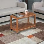Nilkamal Centro Table 05 Coffee Table - Tea Table for Home Office Restaurants (Pear Wood)