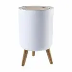 Martole Modern Nordic Sleek Dustbin Trash Can 7 Litres with Lid for Living Room, Bedroom & Bathroom