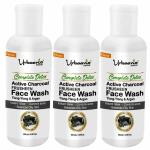 Urbaano Herbal Frusheen Charcoal Skin Brightening, Anti Acne Face Wash (Argan Oil, Blueberry) - 3x100ml