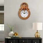 Webelkart Designer Stones Lord Ganesha Plastic Wall Clock for Home/Living Room/Bedroom/Kitchen (Panchmukhi Ganesha)