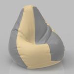 ComfyBean Bag with Beans Filled XXL- Official: Lazy Sacks Bean Bags - For Teenagers - Max User Height : 4.5-5 Ft.-Weight : 45-50 Kgs(Model: Solids-Cream Light Grey)