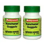 Baidyanath Nagpur Kanchanar Guggulu Ayurvedic formulation for Thyroid Problems, 80 tablets (pack of 2)