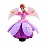 Zyamalox Multicolor Plastic Musical 360 Degree Rotating Angel Girl Flashing Lights with Music Sound Toy for Kids