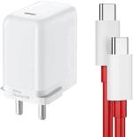 Cihlex 65Watt Oneplus Mobile Charger Usb-C Cable Nylon Braided Charger Cord Compatible (Red, White)