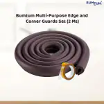 BUMTUM Baby Safety Strip Furniture Edge Guard Cushion Corner Cover 2 Meter Tape Infant | Edge Protectors For Glass, Furniture (Brown)