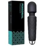 KIRMIT Premium Personal Body Massager for Women, Men, Rechargeable Wireless Vibration Machine for Female with 20 Vibration Modes, 8 Speeds, Flexible Head for Targeted Compression