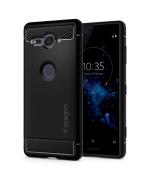 Spigen Black TPU Rugged Armor Back Cover Case For Xperia XZ2
