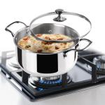 MILTON Pro cook Stainless Steel Casserole with Glass Lid, 18 cm/2.3 Litre, Silver | Induction Safe | Flame Safe | Hot Plate Safe | Dishwasher Safe | Sturdy Handles