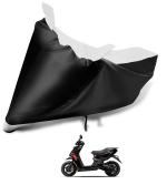 Auto Hub Bike Body Cover for Ather 450X , Dustproof UV Protection water resistant Custom Fit Cover-(Black-White )