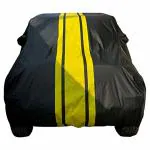 Oshotto/Recaro Anti Reflective, dustproof and Water Proof Car Body Cover with Mirror Pockets Compatible with BMW 5 Series (Black, Yellow)