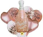 Atpata Funky Rose Gold Foil Balloon, Metallic Balloons, Confetti Balloons (Set Of 7)