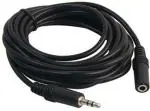 JAMUS AUX Cable 5 m 5 meter - AUX Audio 3.5 mm Stereo Jack Male to 3.5 mm stereo Jack Female Headphone Extension 5 m AUX Cable (Compatible with PC, Laptop, Smartphones & Tablets, Car, Black, One Cable) (Compatible with mobile, Black, One Cable)