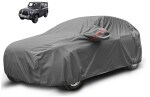 MOCKHE Mahindra Thar (Model : 2020-Till Date) Car Cover with Mirror Pocket, Waterproof Layers, Car Cover Thar 2020 Waterproof - Taiwan Grey