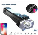 GOND ELECTRIC SHOP Torch Light Rechargeable Torch Flashlight Long Distance Beam Range Car Rescue Torch with Hammer Window Glass and Seat Belt Cutter Built-4