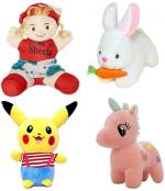 Kashish Trading Company soft sheela, rabbit, cloth pikachu with PINK UNICORN(25-30 CM) (Multicolor)