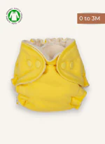 Tickles Cocoon Reusable Cloth Diaper for Newborn - 0 to 3 Months (Minion Yellow)