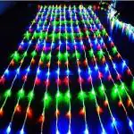 NSCC Multicolor Waterfall LED Lights for Diwali 10x10 ft. Curtain Lights with 8 Modes (240 LEDs)
