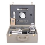 Bar box Premium Travel Cocktail mini bar set 13 Piece (Vintage Beige)