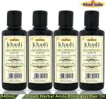 Khadi Herbal Hair Oil, Amla Bhringraj Hair Oil For Nourish & Strengthen Hair (Pack Of-4)