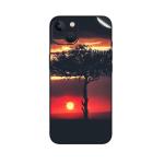 GADGETSWRAP Printed Vinyl Skin Sticker for Apple iPhone 14 - Sunset African Tree Savannah