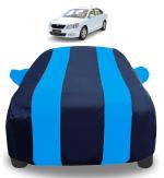 Auto Hub Car Cover Compatible with Skoda Laura with Mirror Pockets, Triple Stitched, Navy, Blue, Water Resistant Car Body Cover
