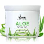 Vcare Herbal Pure Aloe Vera Gel for Face and Skin Care, Aloe Vera Gel Natural Organic, Vitamin E, Smooth and Moisturizing skin care gel, Aloe Facial Gel 300 gm