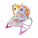THE LITTLE LOOKERS Infant to Toddler Baby Musical Rocker for Baby Boys/Girls/Toddlers/Infants (Pink)