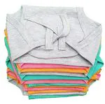 Sunuo Baby's Multicolor Solid Cotton Cloth Diapers and Reusable Nappies ( 0-6 M ) Pack of 12