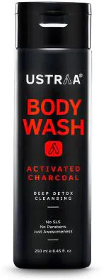 USTRAA Activated Charcoal Body Wash For Deep Skin Detox, 200 ml