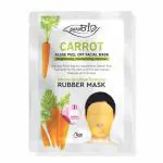 Purobio Carrot GlucoAlgae Peel Off Rubber Facial Mask With Serum For Fairness 60g | Face Mask For Instant Glow, Wrinkle Free