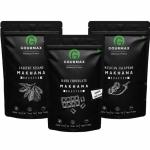 Gourmax Mexican Jalapeno, Dark Chocolate and Jaggery Sesame Roasted and Flavoured Makhana 75 g (Pack of 3)