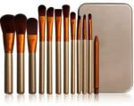 Feelhigh Gold Unique Makeup Brushes Set (pack of 12)
