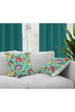Home Colors InMint Floral Cotton Cushion Cover 18x18inch Set of 2