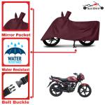 Aashtik mart TVS Jiva Motorcycle Bike Scooty Cover Maroon Colour Water Resistant - UV Protection & Dust Proof Imported Fabric Quality,Sun Protection,Weather Bike - Scooty Two Wheeler Body Cover TVS Jiva