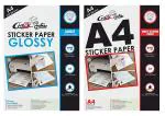 Crazy Sutra A4 Self-Adhesive Sticker Paper Combo (Matte 50 Sheet & Glossy 25 Sheet) For Laser & Inkjet Printer