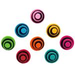 Comet Busters Beautiful Multicolor Velvet Layered Bindis (9mm) (BIN1839)