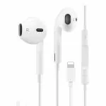 FGT FINDGOOD TRENDS Apple Headphones Lightning Earphones Earbuds, Wired in Ear Stereo Noise Canceling Isolating Headphones for iPhone 14 13 12 11 Pro Max X XS 8 7 SE, White (Built in Microphone & Volume Control)