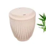 Eha Earth-Friendly Retro Coffee Cup | 250 ml | Coffee Mug with Lid | Made with Rice Husk | Tea Cup with lid | Microwave Safe | for Hot & Cold Coffee, Milk & Tea Mug | Sand Castle | 1 Piece