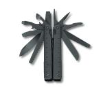 Victorinox SwissTool BS - 27 Functions, Stainless Steel Professional Pocket Multitool with wire cutter in a pouch, Black - 115 mm.