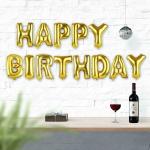 FANEX Solid Happy Birthday Foil Letter Balloon (Pack of 13)