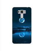 Casotec Moon At Night Design 3D Printed Hard Back Case Cover for Asus Zenfone 3 Laser ZC551KL