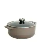 Meyer Grey Cast Iron Dutch Oven with Lid 26cm