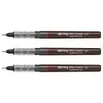 Rotring 0.5mm Line Thickness Tikky Graphic Fineliner Black Pigment Liner | 3 Pieces | Lightfast And Waterproof Ink | Ideal for Long Life Drawings Sketching | Non-Refillable