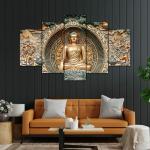 perpetual Paintings for Wall Decoration - Set Of 5, 3d Scenery Wall Painting for Living Room Large Size with Frames for Wall Decor and Home Decoration, Hotel, Office (75 CM X 43 CM) B5F