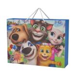 Ppj Happy Birthday (Talking Tom Theme) (10 Pcs.) Paper Carry Bag, 16 Inch X 12 Inch X 4 Inch Return Gift/Happy Birthday/Return Gifts/Gifts/Gift Bags/Gift Covers (Large) (Pack Of 10)