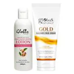 GLOBUS NATURALS Creamy Dream Body Care Combo Daily Moisturizing Body Lotion & Gold Face Cream