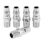 AASONS Stainless Steel Imported 5Pcs Quick Release Coupler Connector Air Line Hose Coupling Compressor Pm20